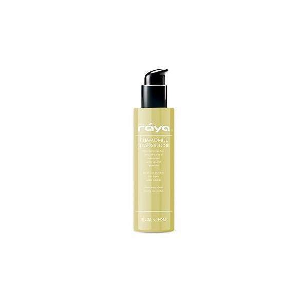 Raya Chamomile Facial Cleansing Oil (154) | Natural and Organic, Water-Soluble Cleanser Water-Proof Make-Up Remover For All Skin Made With Lavender Oils