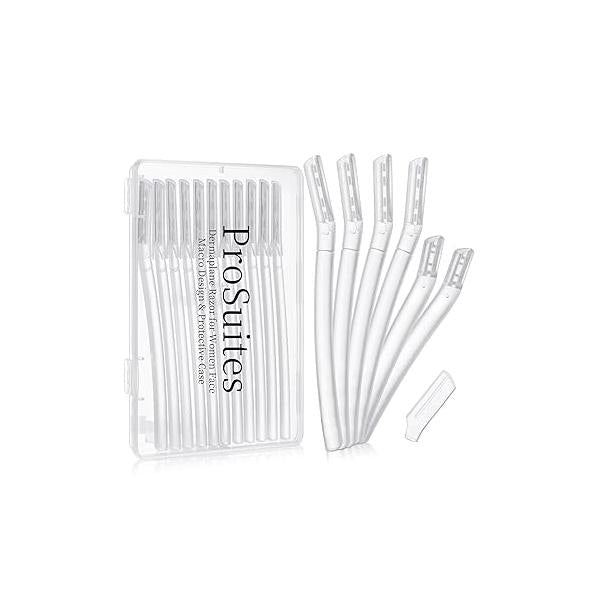 16 Count Dermaplane Razor for Women Face, Professional Facial & Eyebrow Hair Remover, Gentle Skin Exfoliation with Precision Blades,Transparent
