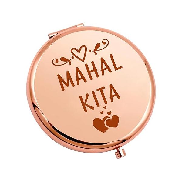 JNIAP Filipino I Love You Compact Mirror Philippines Mahal Kita Gift Long Distance Relationship Girlfriend Wife Pocket