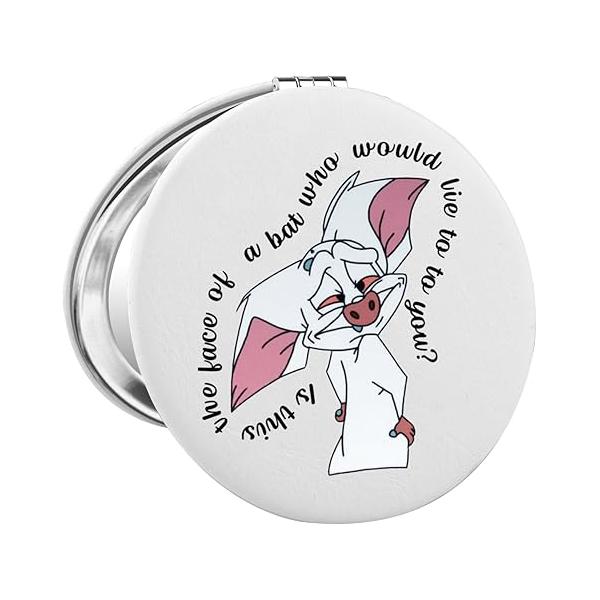 FAADBUK Cartoon Movie Inspired Pocket Mirror Bartok The Bat Lover Gift for Her (Bat Mirror)