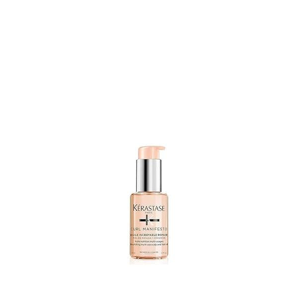 KÉRASTASE Curl Manifesto Sublime Repair Hair & Scalp Oil, Soothes Strengthens Hair, Dry Scalp, Anti-Frizz for All Wavy, Curly, Very Curly Coily 1.7 Fl Oz