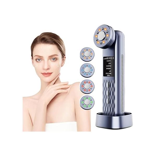 MASIKE Multifunctional Facial Device, Portable Electric Face Massager 7 in 1 Red Light Therapy for Tool Skin Care at Home