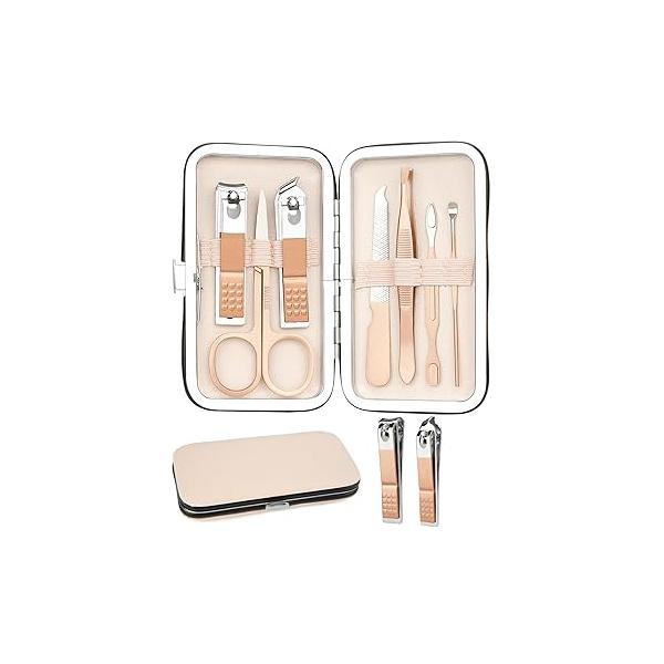 Manicure and Pedicure Kit, Nail Clipper Set, Clippers for Men Women,Travel Personal Care Grooming Kit Gifts Women Friendsgiving(Sage Green)