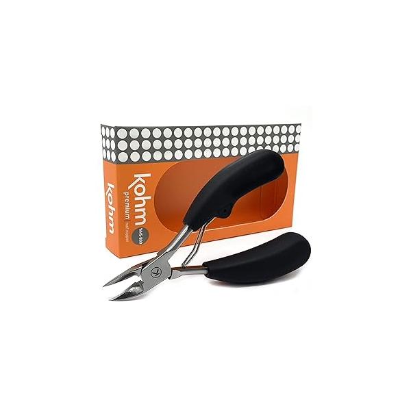 Kohm Toenail Clippers | Extra-Wide Blade & Non-Slip Grip for Thick, Ingrown Fungal Nails Heavy Duty Nail Cutter Seniors, Men, Women Pets