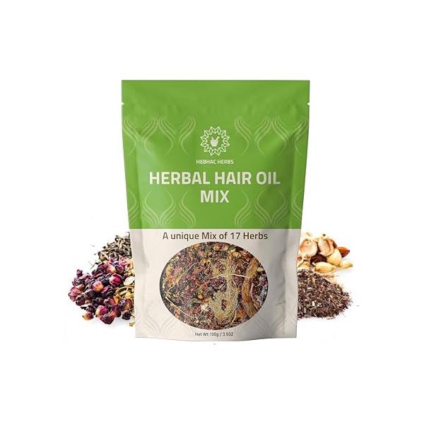 Herbal Hair Oil Mix, Ayurvedic Herb Blend for Infusion Make Your With Dry Goodness Of Natural Herbs For Infusion, Instant Premix