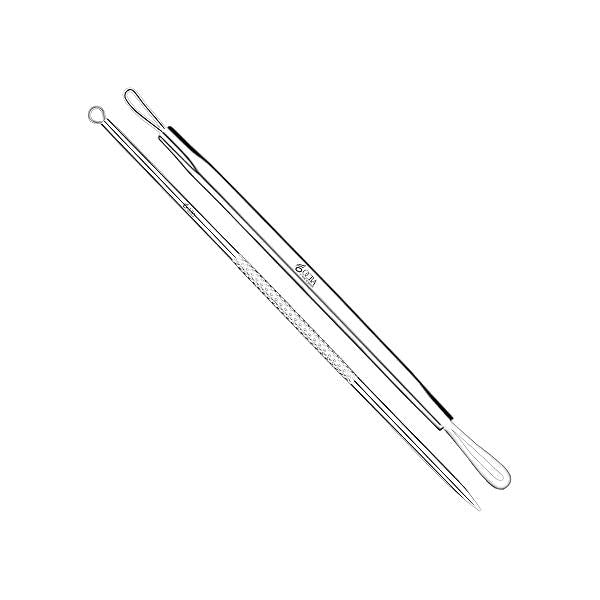 2pcs Blackhead Remover Professional Skincare Spot Treatment Tool for Blemish Comedone Whiteheads Pimple Popper with Double Sided Soft Touch and Anti-Slip Design (2 Pcs)