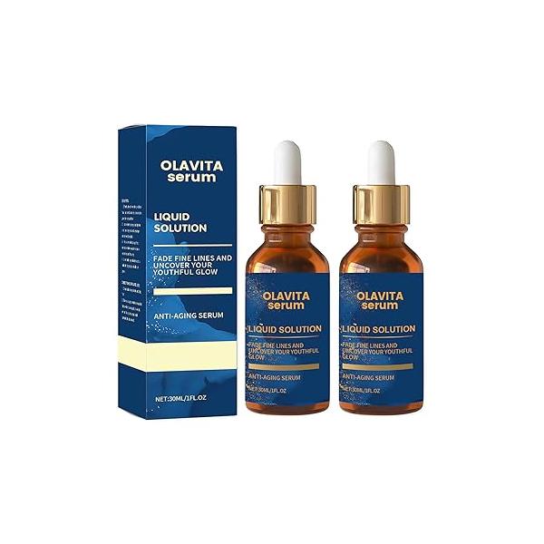 Facial Serum, Liquid Solution Anti Aging Vitamin C & E Boosts Skin Collagen Production, Diminishes Fine Lines Wrinkles for a Youthful Glow (2PCS)