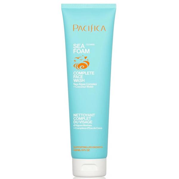 Pacifica Beauty Sea Foam Face Cleanser, Daily Gentle Foaming Wash, With Coconut Water + Algae Complex, Removes Makeup, For Combination and Oily Skin, Vegan Cruelty Free, Clean Skin Care