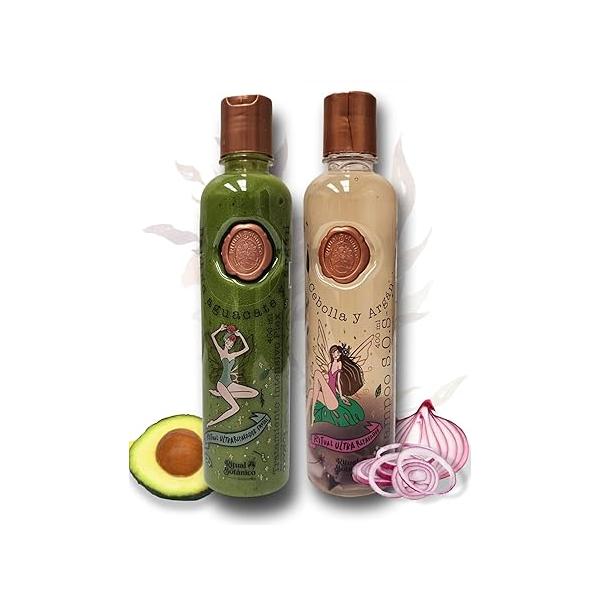 Ultra Reparador S.O.S Shampoo con Cebolla y Argán | Tratamiento Intensivo Plex Banano, Aguacate - Kit Colombiano