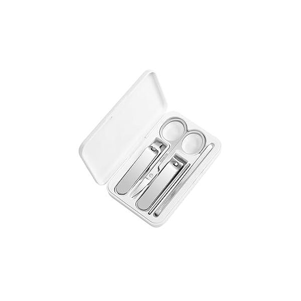Compact Manicure Set for women, 5-in-1 Stainless Steel Nail Grooming Kit with Magnetic Travel Case - Small Clippers & Tools Daily Fingernail Care