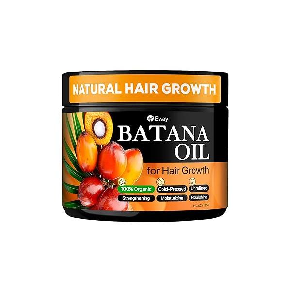 Eway 100% Raw Batana Oil for Hair Growth - Organic from Honduras Dr. Sebi Inspired Deep Repair & Moisturizing Damaged