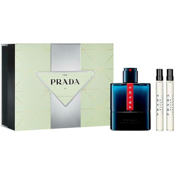 Prada Luna Rossa Ocean Eau de Toilette 2-Pcs Gift Set (Eau Spray 3.4 fl oz + 2 0.34 oz), S4519759