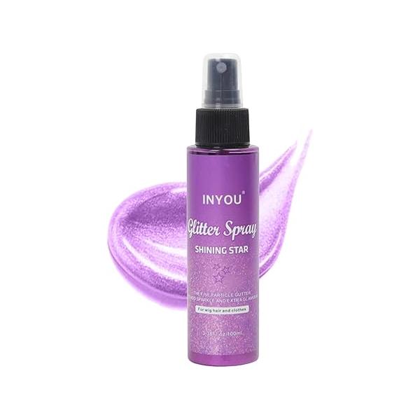 Glitter Spray for Body, Hair & Face - Washable Non-Toxic, Ideal Halloween, Parties, Festivals, and DIY Crafts Quick-Dry, Vegan, Eco-Friendly 3.38 Fl Oz