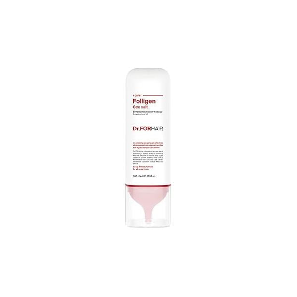 Dr.FORHAIR Folligen Sea Salt Scaler Scalp Scrub (10.5oz) | 45% Exfoliate Hair Deep Cleansing Excess Sebum Oily Greasy Dry Flaky Itchy Treatment (No Parabens, Silicone, Sulfates)
