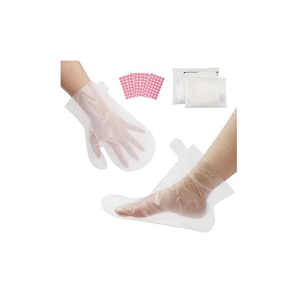 Segbeauty 200pcs Paraffin Wax Bath Liners, Plastic Socks for Moisturizing, Baths Gloves Hand, Foot Covers Pedicure Bags Feet Thermal Hot thera-py SPA Machine