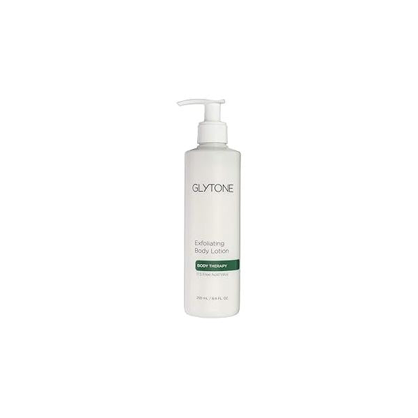 Glytone Exfoliating Body Lotion for Dry Skin, 17.5% PFAV Glycolic Acid Moisturizing Lotion, Reduce Keratosis Pilaris Bump, Fragrance Free Exfoliant, Revitalizing skin moisturizer, 8.4 Fl.Oz