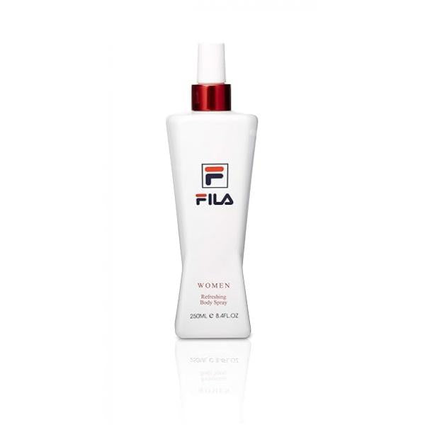 FILA Refreshing Body Spray for Women - Aquatic, Energizing Designer Fragrance Notes Of Mandarin And Passion Fruit Intense, Long Lasting Scent, Streamlined White Bottle 8.4 Oz