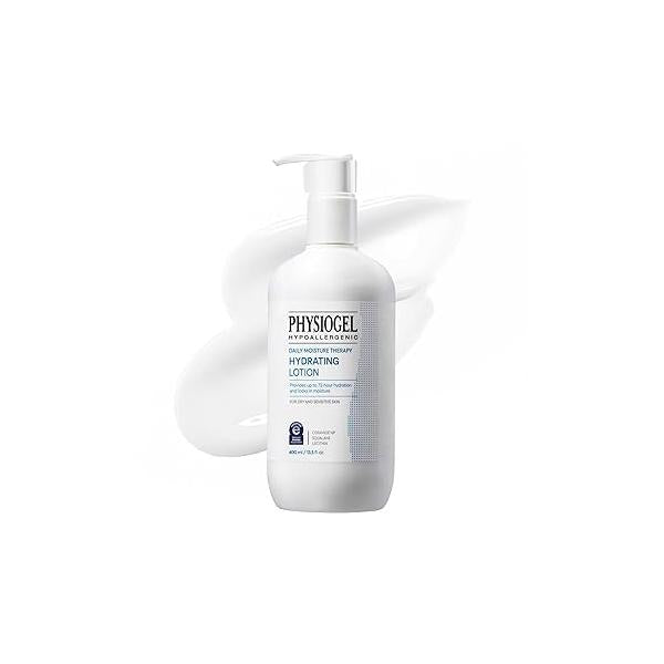 Physiogel Face and Body Lotion, Korean skin care, Provides 72 hrs of Hydration for Dry Sensitive Skin, Fragrance-Free, Non-Comedogenic, Dermatologist-Tested, Ceramide, Squalane.