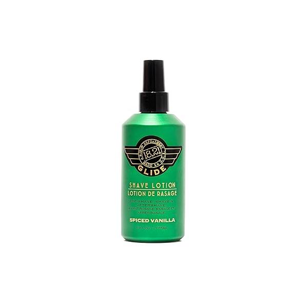 18.21 Man Made Clear Shaving Gel Cream for Men, Spiced Vanilla, 6 fl. oz., Non-Lathering Facial Glide A Precise, Smooth Shave - Moisturizing, Soothing Gels Any Skin Type or Razor, Fl Oz (Pack of 1)