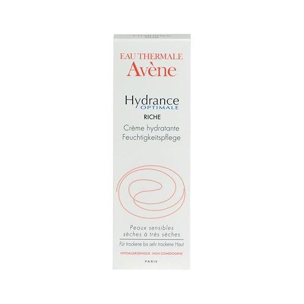 Avène Hydrance RICH Hydrating Cream, Daily Face Moisturizer, Strengthens Skin Barrer, Soothes feelings of skin tightness and discomfort associated with dryness, Non-Comedogenic, 1.3 Oz