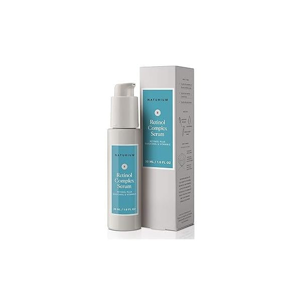 Naturium Retinol Complex Serum, Encapsulated Retinols & Bakuchiol, Refining Smoothing Facial 1 oz