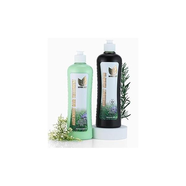 Rosemary & Cinchona Shampoo Conditioner Set - Sulfate-Free, Hair Growth Support, Moisture Repair 16 fl oz Herbal Care