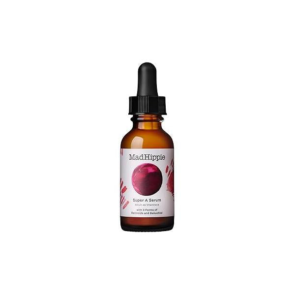 Mad Hippie Super A Retinol Serum for Face - Potent Skin Repair & Anti-Aging with 3 Retinoids, Bakuchiol + Hydrating Hyaluronic Acid, 1.02 Oz