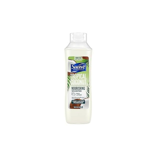 Suave Tropical Coconut Shampoo, Family-Size - Nourishing Formula for Dry Hair with Extract & Vitamin E, 22.5 Oz