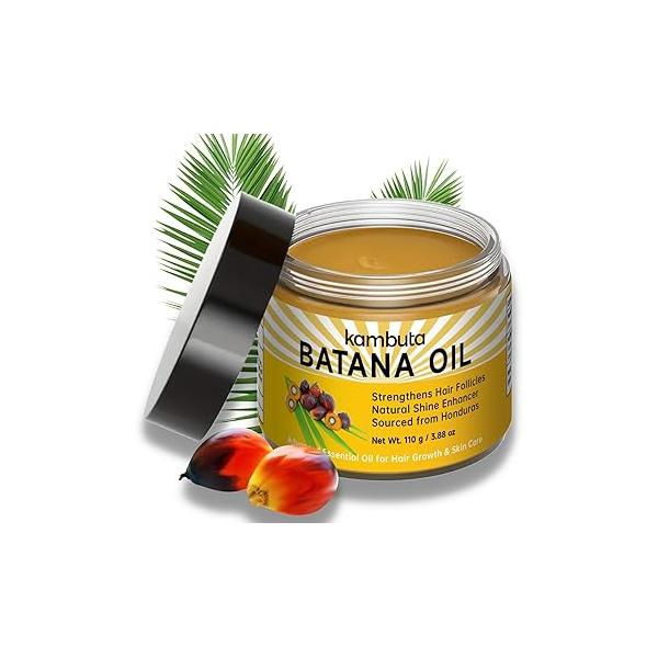 Batana Oil Organic for Hair Growth: Natural Oils from Honduras Treatment Loss - Regrowth Moisturizer Masks Growth and Thickness Cold Pressed Women Men (1pcs)