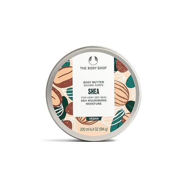 The Body Shop Shea Butter - Hydrating & Moisturizing Skincare for Very Dry Skin Vegan 6.4 oz