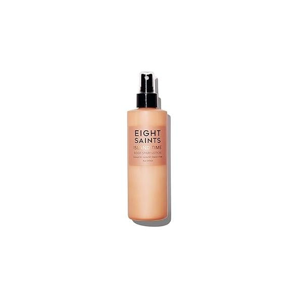 Eight Saints Island Time Body Spray Lotion, Natural and Organic Lotion for Dry Skin, Protects, Nourishes, Hydrates, Coconut Scent, 8 Ounces