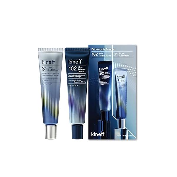 Dermacycle Program All-day & Night 2-Pack Cream for Face, 31 All-Day Shield 102 Renewal Cream, Centella Asiatica and Niacinamide, Korean Skincare (New Package)