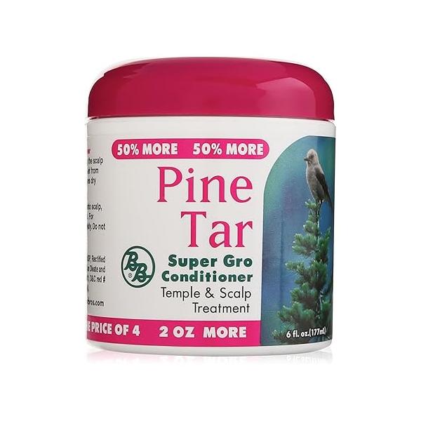 Pine Tar Super Gro Hair and Scalp Bonus, 6 Ounce 6.0