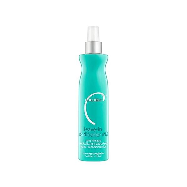 Malibu C Leave In Conditioner Mist - Moisturizing Heat Protectant & Hair Detangler Spray that Helps to Prevent Color Fading with UV Protection (9oz)