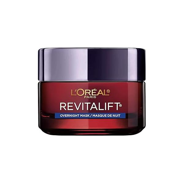 L'Oreal Paris Revitalift Triple Power Anti-Aging Overnight Mask, Pro Retinol, Hyaluronic Acid & Vitamin C, Reduce Wrinkles 1.7 Oz