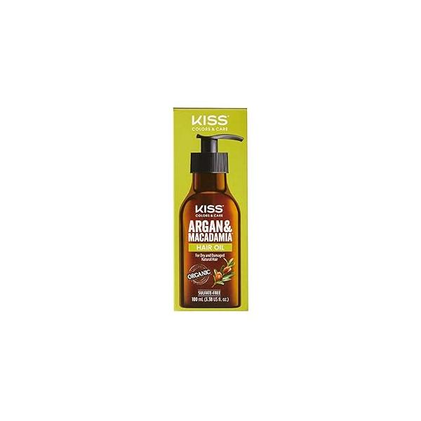 KISS Argan & Macademia Reparative Hair Oil Serum 100mL (3.38 US fl.oz.)