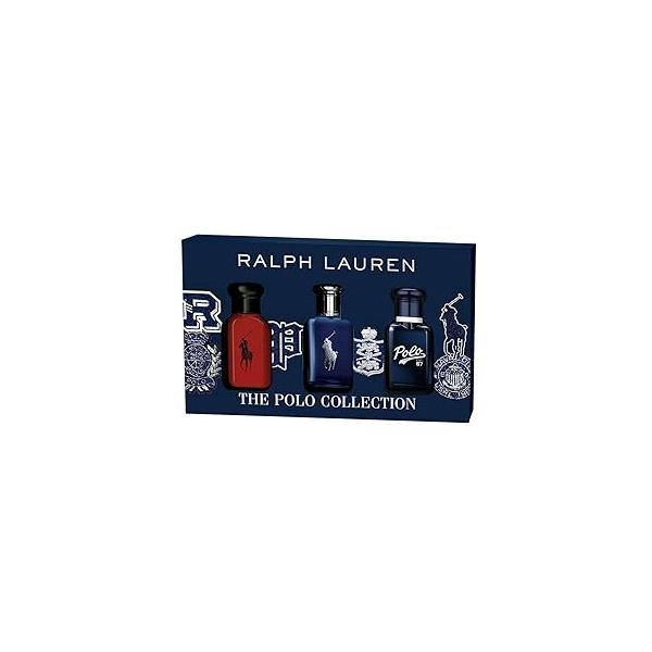 RALPH LAUREN FRAGRANCES World of Polo Men's Cologne Gift Set - Red, Blue, & 67 Eau de Toilette 3-Piece Travel Size 1.3 Fl Oz Each