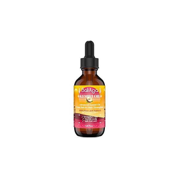 Kemiri Oil - Strengthening and Nourishing Hair Treatment, Split End Care, Plant-Based Comfort for Scalp, 2 Bottles