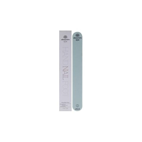alessandro Spa Polish File for Women - Contains Two Different Surfaces Helps Eliminate Small Ridges Smooths Nail Surface Leaves Nails Glossy Cruelty Free 1 Pc