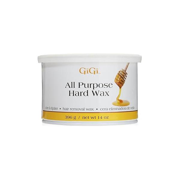 GiGi Brazilian Body Hard Wax for Hair Removal, Non-Strip Coarse Hair, Ideal Bikini, Face & Sensitive Areas, 14 oz, 1 Pack
