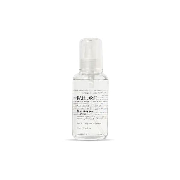 Transparent Hair Oil Treatment, To Support Thicker, Voluminous, Fuller Looking Hair, Infused with Hyaluronic Acid, Biotin, Avocado and Rosemary (3.4 Fl Oz)