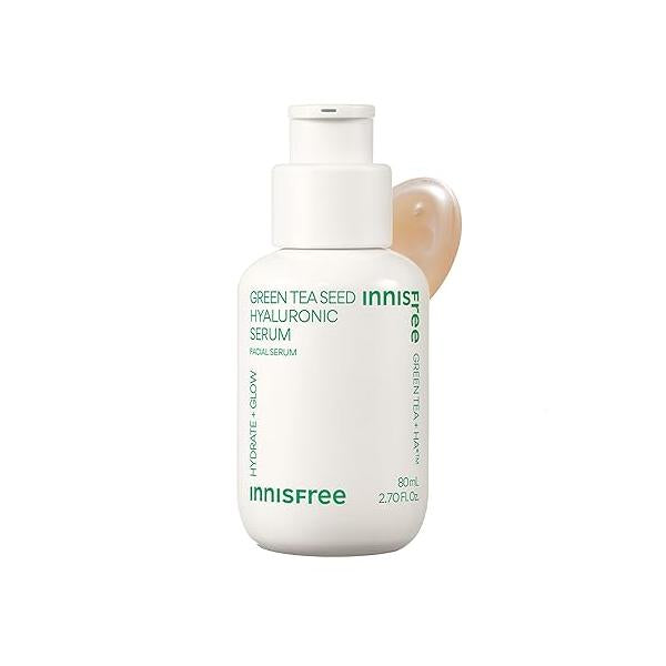 innisfree Green Tea Seed Hyaluronic Serum with Panthenol and Niacinamide, Korean Face for Hydration Glow