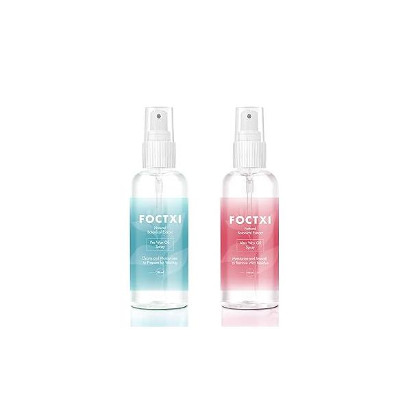 Pre Wax Cleanser and After Care, Cleanser-Spray Treatment, Oil-Reduces Redness, Removes Residue, Before And Waxing Skin Care Kit, 3.5oz