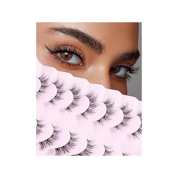 False Eyelashes Cat Eye Lashes Wispy Fake Natural Mink UP14