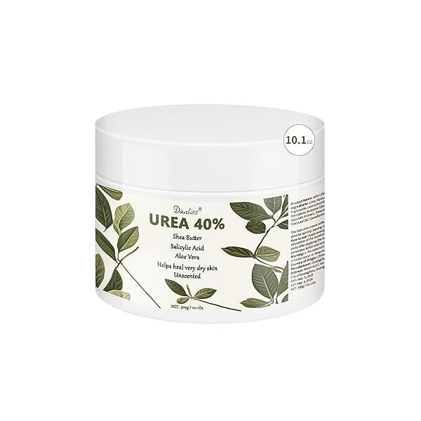 Urea Cream 40 Percent Unscented with Shea Butter Salicylic Acid for feet Maximum Strength Dry Cracked Feet & Hands Skin Repair Treatment Extra Care Body Deep Moisturizing 10.1 Oz
