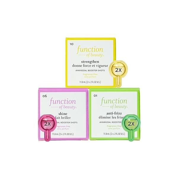 Function of Beauty Wavy Hair Add-In Booster Treatment Bundle - Goals Include Anti-Frizz, Strengthen & Shine #HairGoal Boosters