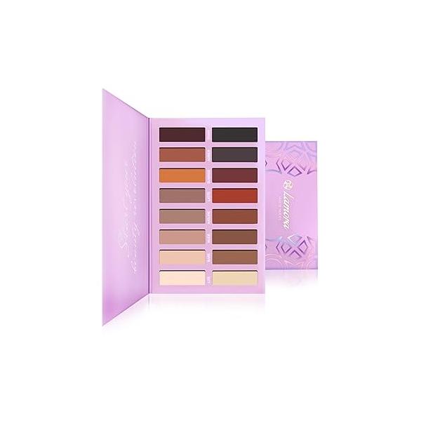 Lamora Eyeshadow Palette Makeup - Eye with 16 Highly Pigmented Matte & Shimmer Shades Vegan Blendable