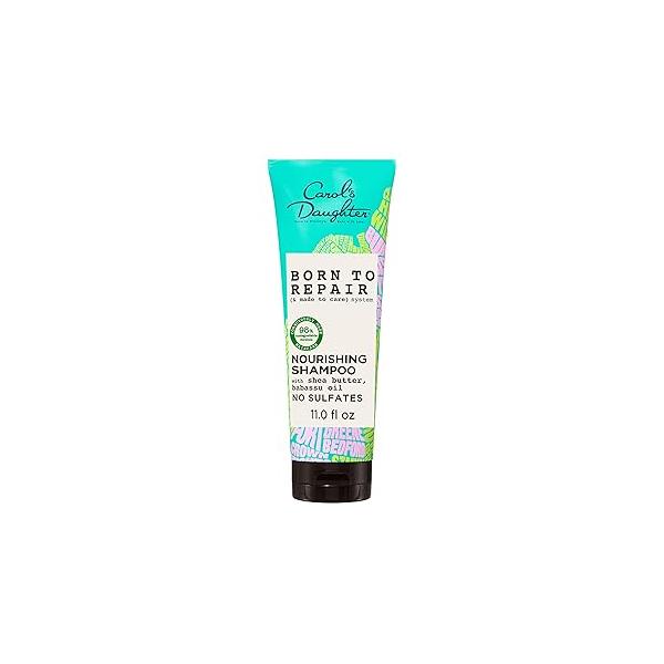 Carol's Daughter Born To Repair Nourishing Shampoo, Sulfate-Free Hair Care for Curly with Shea Butter, 11 Fl Oz