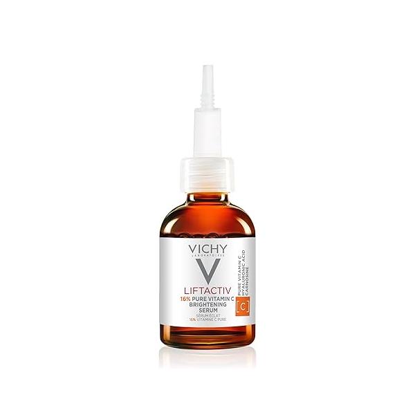 Vichy LiftActiv Vitamin C Serum For Face, Brightening With Pure + Hyaluronic Acid E, Reduces Fine Lines, Smooths Skin Texture, Improves Radiance, Anti Aging