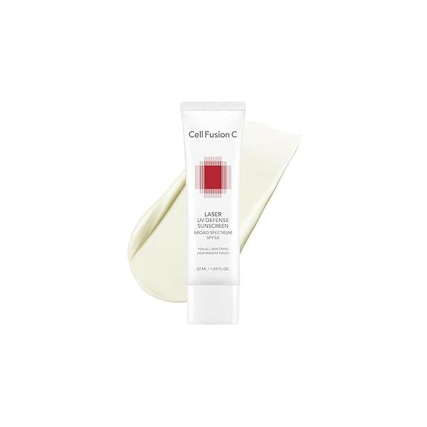 Cell Fusion C Laser UV Defense Face Sunscreen SPF 50, No White Cast and Soft Matt Finish, PDRN & 6 Ceramides Broad Spectrum Korean for Face, 50ml / 1.69 fl.oz